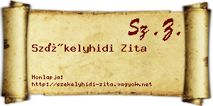 Székelyhidi Zita névjegykártya