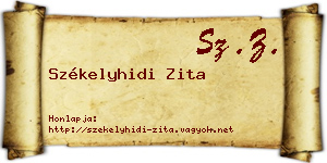 Székelyhidi Zita névjegykártya