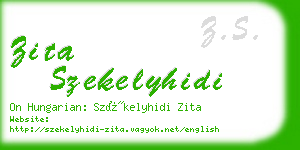 zita szekelyhidi business card